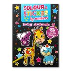 Baby Animals Colour & Sticker By Number Book Over 120 Adorable Stickers