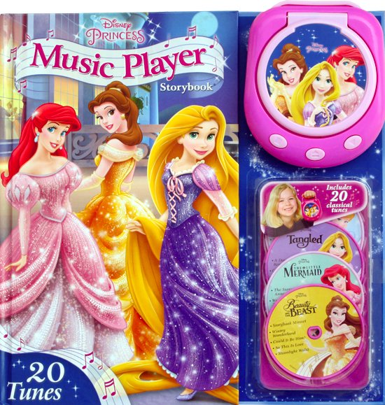 disney princess music player storybook with 20 tunes portable music