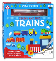 Water Painting Search and Find Trains Board Book (Search and Find Again and Again - Just Add Water!)