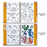 Magic Painting Book COUNTING Animal Friends (buku painting / mewarnai ajaib - reusable bisa diwarnai berulang-ulang)