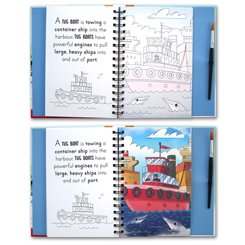 Wheels and Steel Machines Magic Water Colouring (Magical Pictures to Paint Again and Again. Just Add Water!) 