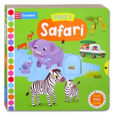 Busy Safari - Push Pull Slide Board Book