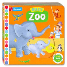 Busy Zoo - Push Pull Slide Board Book (Cover Baru)