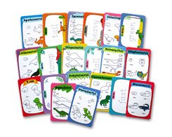 Dinosaurs LCD Tablet & Flash Cards Box Sets (40 wipe-clean flash cards & reusable drawing LCD Tablet)