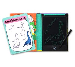 Dinosaurs LCD Tablet & Flash Cards Box Sets (40 wipe-clean flash cards & reusable drawing LCD Tablet)