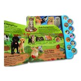 Buku Bersuara Anak Hewan Lucu 10 tombol suara hewan (Bahasa Indonesia & English)