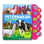 Buku Bersuara Hewan Peternakan 10 tombol suara hewan (Bahasa Indonesia & English)