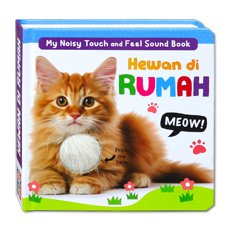 Buku Bersuara Hewan di Rumah with Touch and Feel Sound Board Book