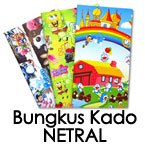 Bungkus kertas kado motif NETRAL