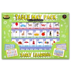 Help With Homework Early Learning Table Mat Pack (4 Wipe-Clean Learning Table Mats)