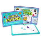 Help With Homework Simple Maths Whiteboard Set (Includes: Whiteboard, 2 magnets, Wipe-clean pen, and Pull-out worksheets)