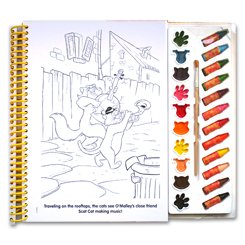 Disney Classic Deluxe Poster Paint & Color Book (80 Illustrations, 10 Water Paint Colors, 12 Crayons, 1 Paintbrush)	