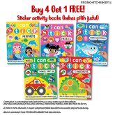 BUY 4 GET 1 FREE! Big Stickers for Little Hands & I Can Stick Sticker Activity Books