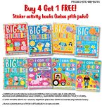 BUY 4 GET 1 FREE! Big Stickers for Little Hands & I Can Stick Sticker Activity Books