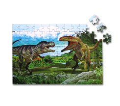 Deluxe Jigsaw Book The Life Of Dinosaurs With Four 96-Piece Jigsaws