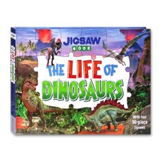 Deluxe Jigsaw Book The Life Of Dinosaurs With Four 96-Piece Jigsaws