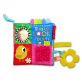 Shake Look Touch Cloth Book (buku kain) with rattle, touchy-feely, teether, mirror, crinkly sound