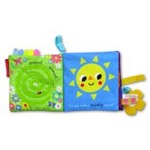 Shake Look Touch Cloth Book (buku kain) with rattle, touchy-feely, teether, mirror, crinkly sound