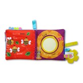 Shake Look Touch Cloth Book (buku kain) with rattle, touchy-feely, teether, mirror, crinkly sound