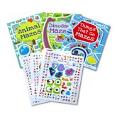 Fun Mazes Sticker Pack with 3 Books and Over 1500 Stickers 