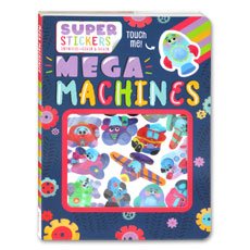 Mega Machines - Super Stickers Board Book (with reusable stickers - paste the stickers again & again)