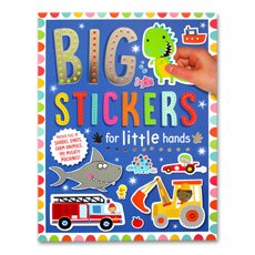 BLUE Sticker Activity Book - Big Stickers For Little Hands (Packed Full of Sharks, Dinos, Farm Animals, and Mighty Machines!)