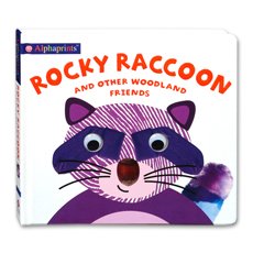 Priddy Books Alphaprints Rocky Raccoon and Other Woodland Friends Board Book with Googly Moving Eyes