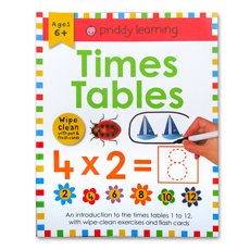 Priddy Books Times Tables Wipe Clean Activities Book With Pen & Flash cards (Ages 6+)